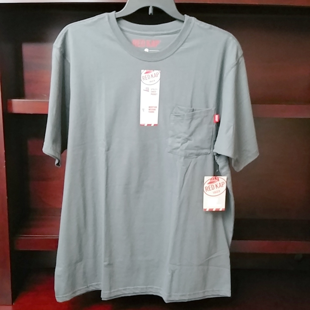 Red Kap Cargo Pocket Wicking Work T-shirt Mens XL